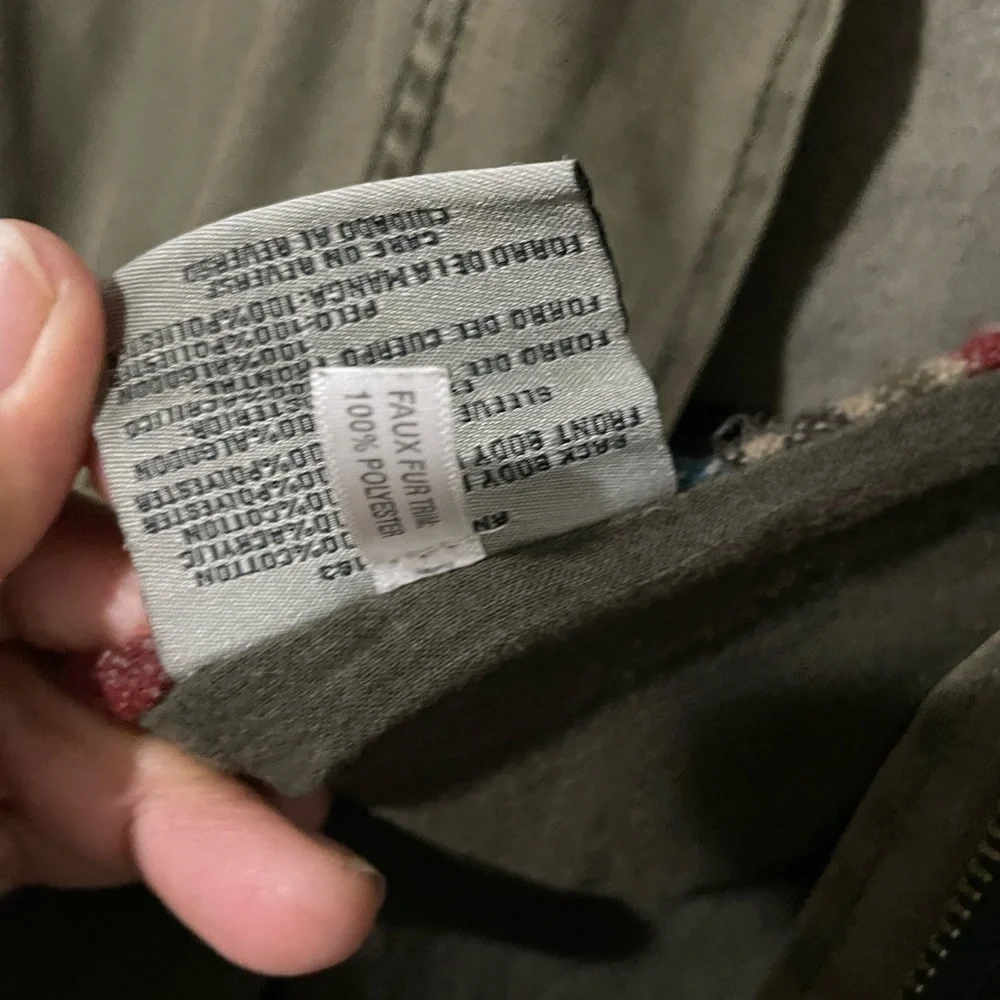Levis Jacket Army Green Military Cargo Pockets Zip Snap Women's 6 - Picture 4 of 8